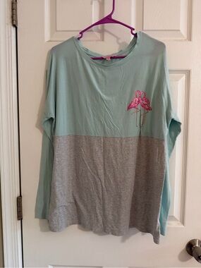 Lilly Pulitzer Mint and Pink Labeled Tee